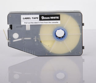 fita de impressora branca da etiqueta de 9mm, gaveta de fita aeroespacial da identificação do cabo