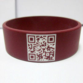 Multicolorido brandamente Eco-amigável feito sob encomenda do bracelete da energia do silicone do código de QR