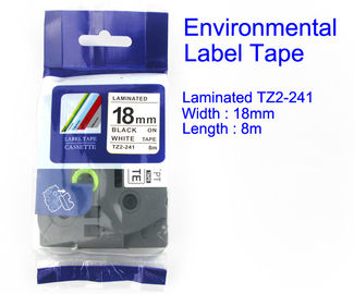 Preto laminado da fita da etiqueta e da fita no material TZ2-241 ambiental branco