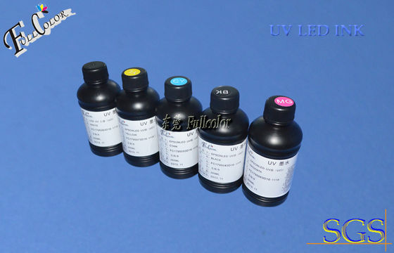 A tinta curável conduzida UV para a tinta larga do Inkjet do formato de Epson Pro4800/impressora do leito, 8 colore a tinta da luz UV