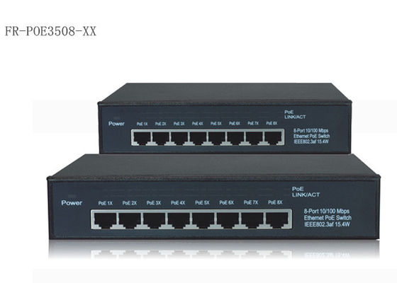 Poder de 8 portos sobre o interruptor 10 do Ethernet/100/1000M com IEEE 802.3af