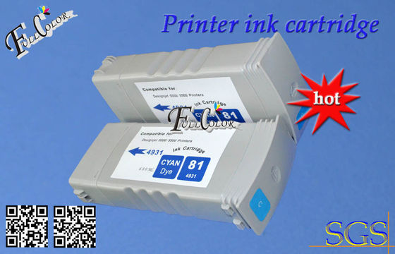 Cartucho de tinta imprimindo rápido da tintura de HP 81 BK C M Y 680ml para a impressora de HP Desiginjet D5800 do uso