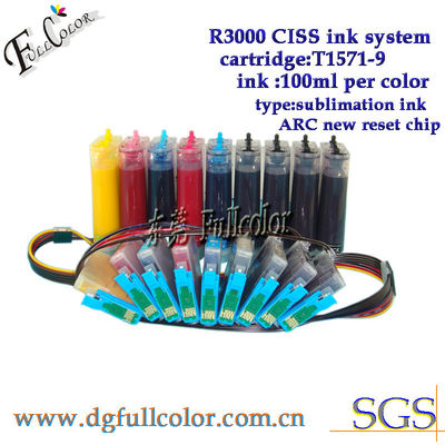 A tinta completa do pigmento reencheu Epson T1571 - cores contínuas 200ml do sistema de fonte 9 da tinta do CISS T1579 cada cor
