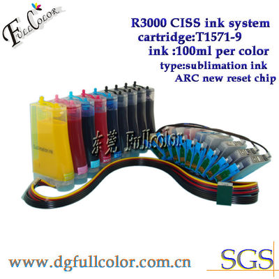 A tinta completa do pigmento reencheu Epson T1571 - cores contínuas 200ml do sistema de fonte 9 da tinta do CISS T1579 cada cor