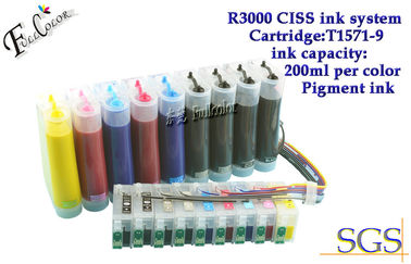 Do sistema de fonte contínuo contínuo da tinta do CISS de Epson R3000 cores vazias/completamente 9