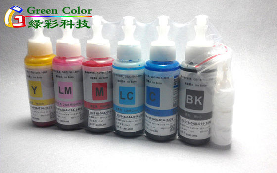a tinta da tintura do cânone de 200ml 500ml para o epson L100/L101 com cor amarela preta nunca obstrui-se